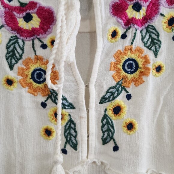 Free People Spell on You Embroidered Keyhole Dress Women's Size Small - Picture 12 of 15